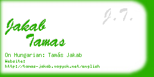 jakab tamas business card